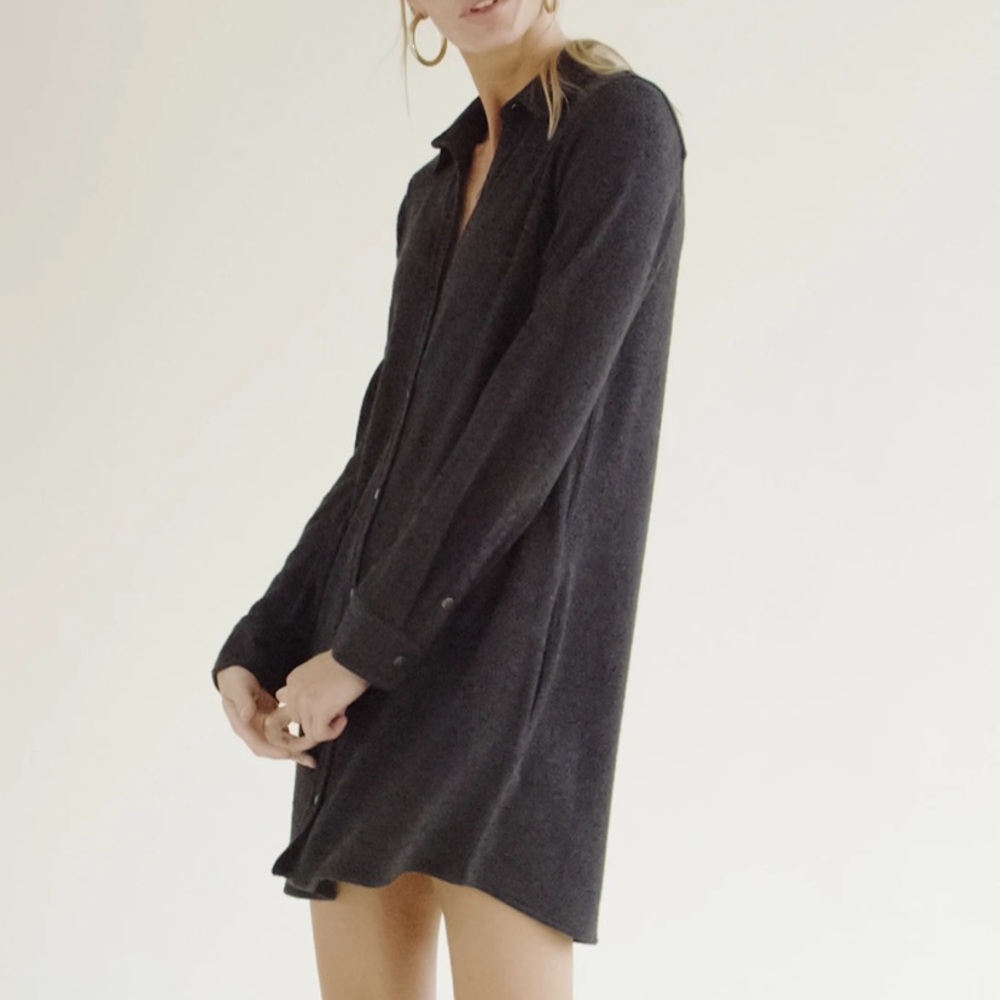 Faherty Legend Sweater Dress Shirtdress w/Pockets